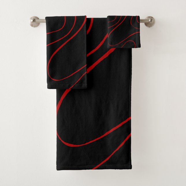 Flux et reflux 2 en rouge et noir (En situation)