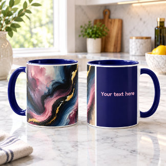 Flux Éthéré – Tasse personnalisée d'art abstrait é