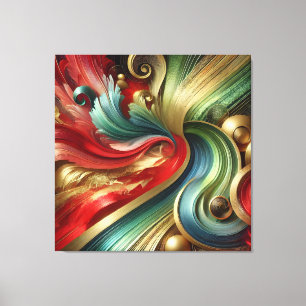 Flux radiant - Gold Abstrait et toile colorée