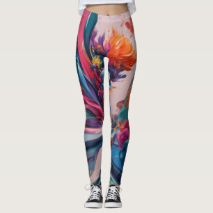 Flux sophistiqué : Leggings Motifs générés par l'I