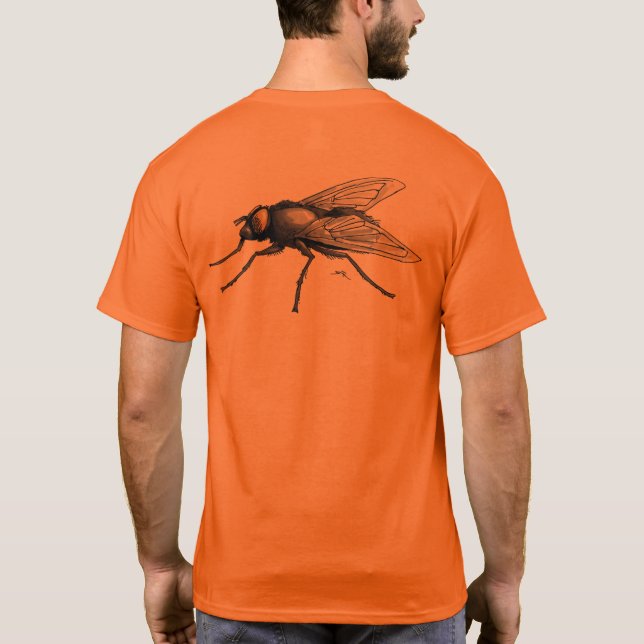 Fly Buddy men orange T-shirt back (Dos)
