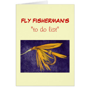 Fly Fishing "à faire" carte de liste "Big Yellow M