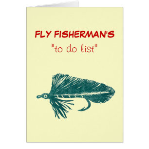 Fly Fishing "à faire" carte de liste "Matuka vert"