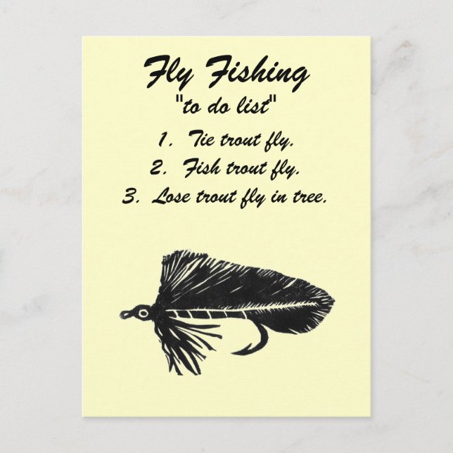 Fly Fishing "to do list" Carte postale "Black Matu (Devant)