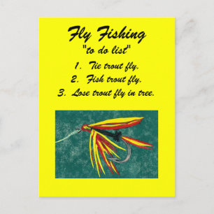 Fly Fishing "to do list" Carte postale "firecracke