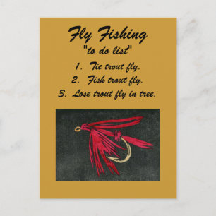 Fly Fishing "to do list" Carte postale "ibis rouge