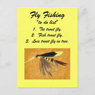Fly Fishing "to do list" Carte postale "mcginty"