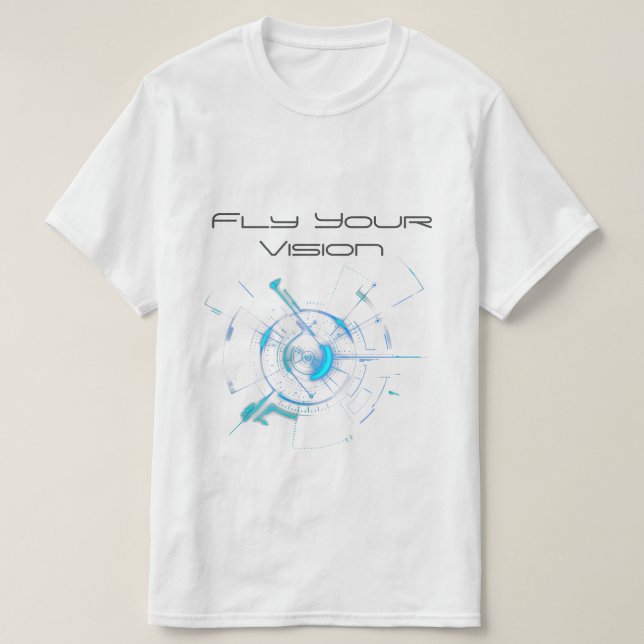 Fly Your Vision - Tech and Nature Fusion T-Shirt (Design devant)