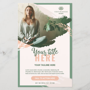 Flyer 14 cm x 21,6 cm Bien-être prospectus 14