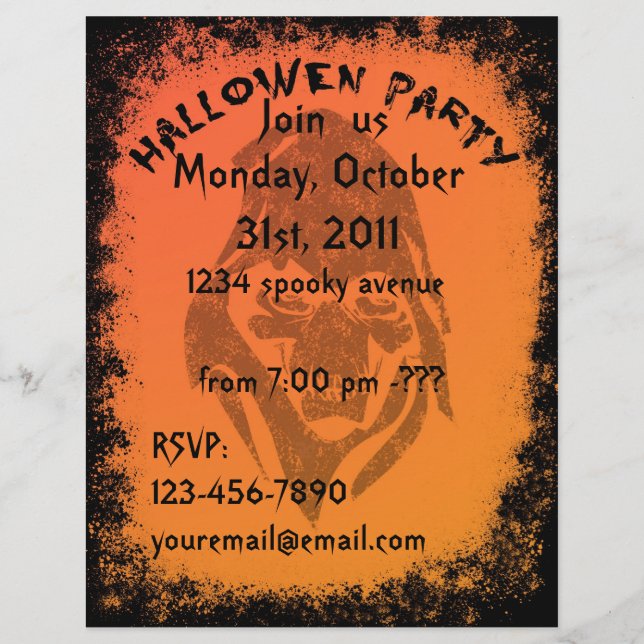 Flyer de fête d'Halloween (Devant)