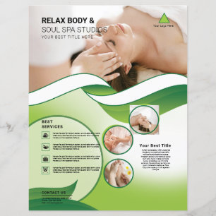 Flyer de salon de soins de spa et de beauté