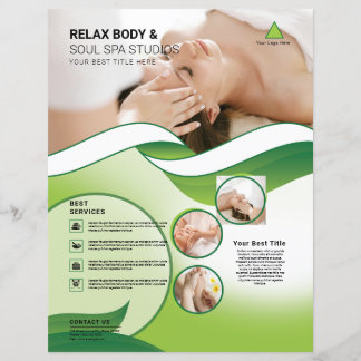 Flyer de salon de soins de spa et de beauté