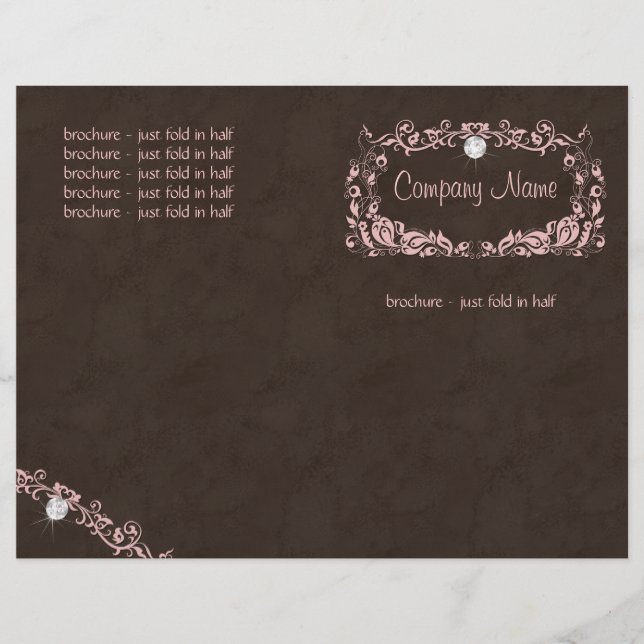Flyer Diamond Bijoux Pink Brown Suede Floral (Devant)