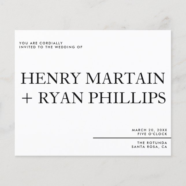 Flyer faire-part de mariage (Devant)