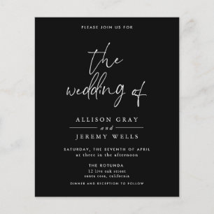 Flyer Faire-part de mariage noir