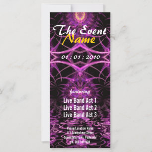 Flyer Fuschia Fractal Imaginaire Party