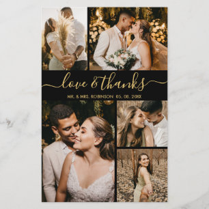 Flyer Mariage photo économique élégant Merci