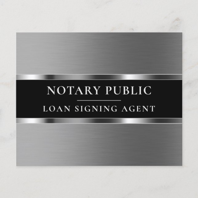 Flyer métallique élégant en argent (Devant)