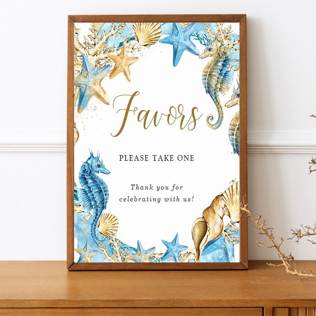Flyer pour la fête et les faveurs de sous l'océan  (Créateur téléchargé)