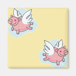 Flyin Pigs nouvel aimant carré bébé