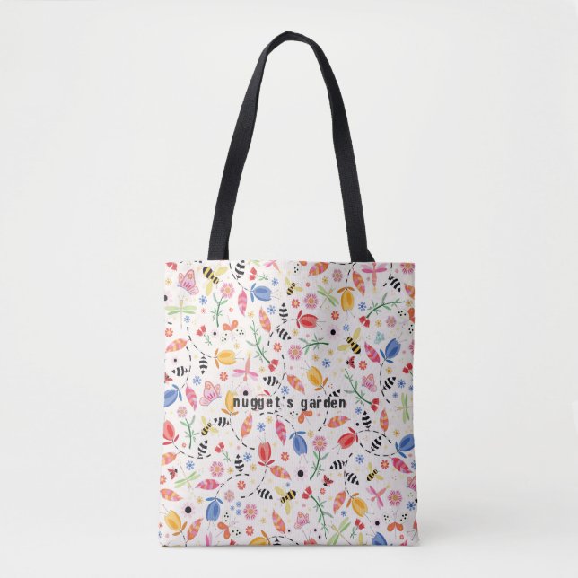 Flying Bugs n' Blossoms All-Over Tote Bag (Devant)