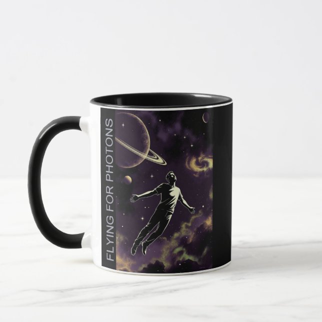 Flying For Photons w title right hand combo mug  (Gauche)