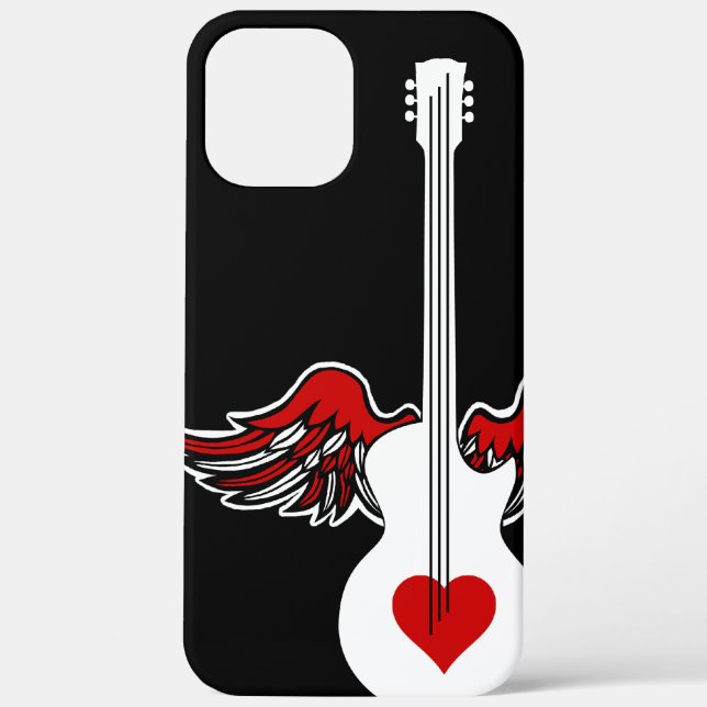 Flying Heart Guitar Coque-Mate coque iphone (Verso)