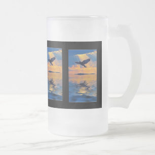 Flying Mystical Raven at Sunset Gift Mug Series