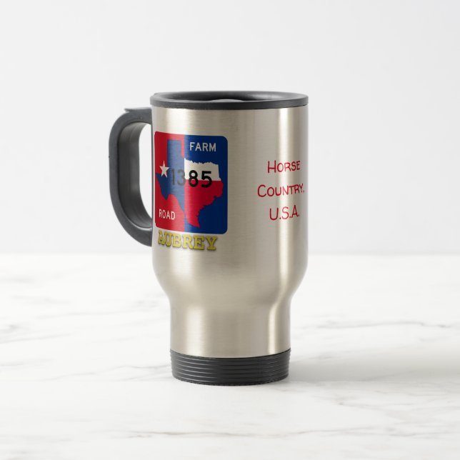 FM 1385, Aubrey, Texas, Travel Mug (Devant gauche)