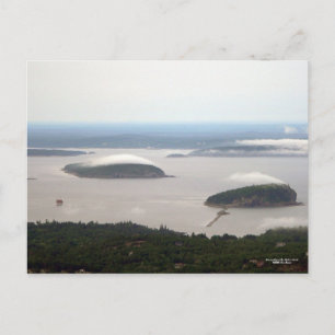 Fog du soir sur Bar Harbour Islands Carte postale