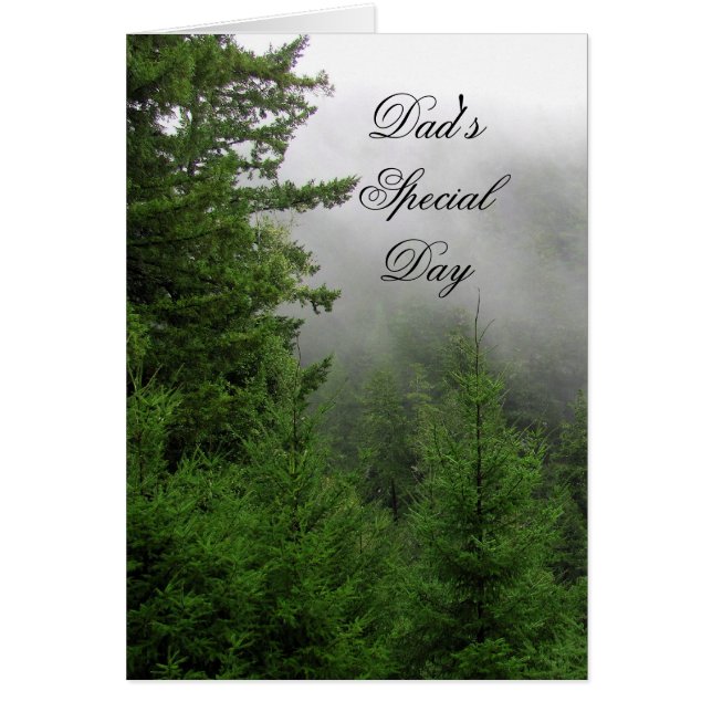 Foggy Forest Customizable (Dad's Special Day) Card (Devant)