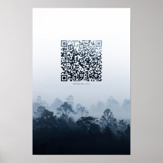 Foggy forest - Poster du code QR motivationnel quo