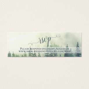 Foggy Green Mountains Wedding Carte en ligne RSVP