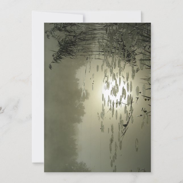 Foggy jour au-dessus du lac - invitation (Devant)