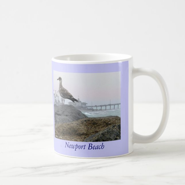Foggy Morning à Newport Beach Mug (Droite)