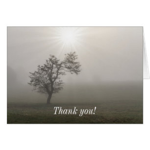 Foggy Starburst Carte de remerciements paysager