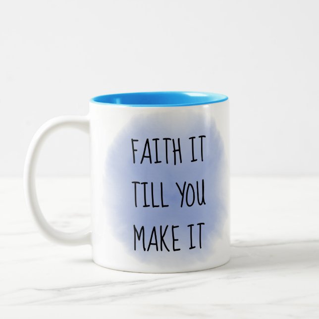 Foi Bleue Il Mug café à deux tons (Gauche)