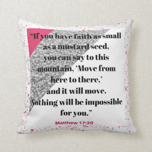 Foi comme un coussin de vers de bible de graine de