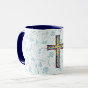 Foi de style Vintage bleu et Mug croisé