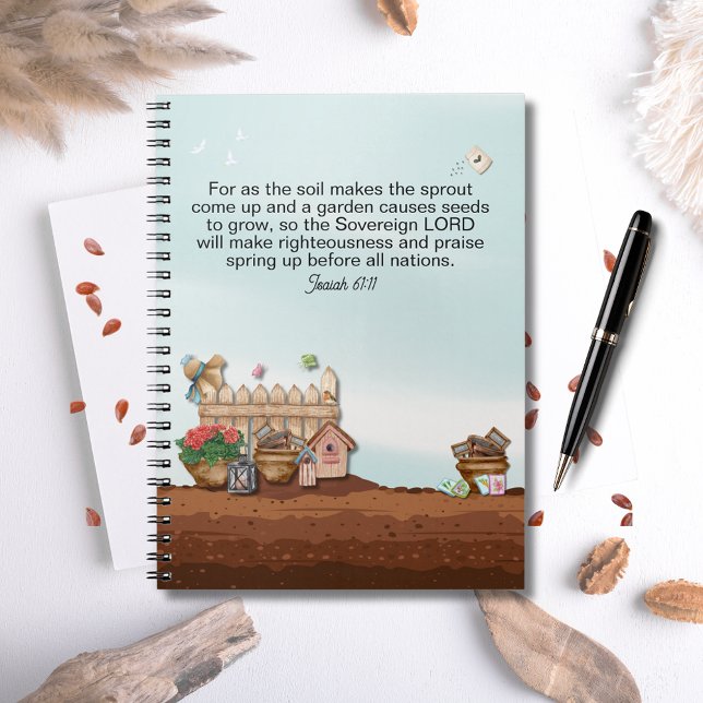 Foi et Croissance Journal Isaïe 61:11 du Jardin (Isaiah 61:11 Gardener's Journal)