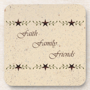 Foi Famille Amis Cork Dessous de verre