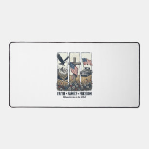 Foi Famille Liberté Aigle Patriotique Vintage