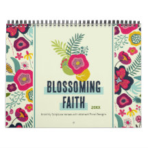 Foi florissante Calendrier floral Abstrait
