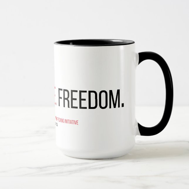 Foi. Justice. Liberté. 15 onces. Tasse (Droite)