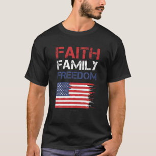 Foi Liberté familiale Patriotique Usa TShirts Amér
