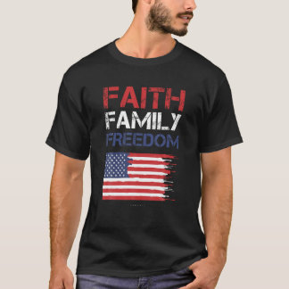 Foi Liberté familiale Patriotique Usa TShirts Amér