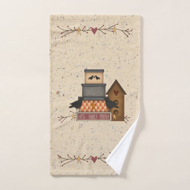 Foi primitive Famille Amis Ensemble de serviettes (Serviette à main)