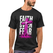 Foi sur la peur Neon Cross Graphic T-Shirt