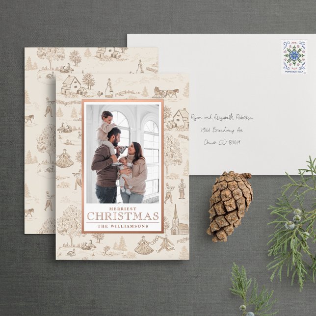 Foil 12 Jours de Noël Toile Carte photo de vacance (Créateur téléchargé)