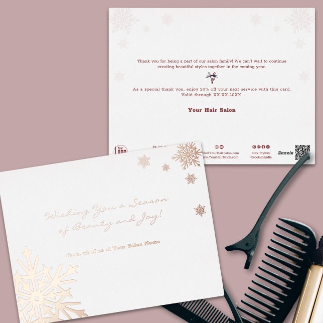 Foil Accents Saison de beauté & Joy Carte de vacan (Foil Accents Season of Beauty & Joy Holiday Card)